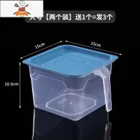 透明保鲜盒厨房抽屉式多功能食物收纳盒带提手冷藏盒 敬平 [两个装]大号-静谧蓝(送1个,共发3个)厨房收纳盒