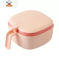 调料盒组合套装家用厨房用品盐糖味精四格收纳一体多格调味罐油壶 敬平 撞色粉[加厚升级款](内赠4勺)厨房收纳盒