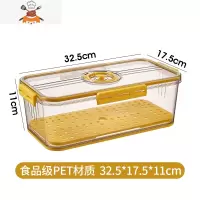 冰箱收纳盒厨房沥水果蔬菜鸡蛋饺子盒冰冻创意计时密封保鲜盒 敬平 辉煌记时保鲜盒 中号中款 黄色厨房收纳盒