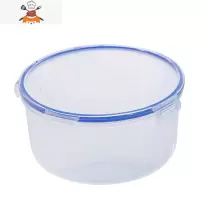 厨房冰箱商用大号长方形保鲜盒塑料加厚带盖透明收纳密封食品盒子 敬平 圆形特大 6146厨房收纳盒