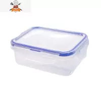厨房冰箱商用大号长方形保鲜盒塑料加厚带盖透明收纳密封食品盒子 敬平 方形中号 6148厨房收纳盒