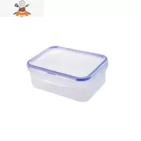 厨房冰箱商用大号长方形保鲜盒塑料加厚带盖透明收纳密封食品盒子 敬平 方形小号 6147厨房收纳盒