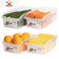 厨房冰箱收纳盒器冷冻饺子鸡蛋保鲜储物盒抽屉式整理盒食品盒子 敬平 敞口款4只厨房收纳盒