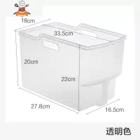 日式橱柜收纳盒厨房多功能塑料储物盒杂物调料收纳筐整理篮 敬平 透明色厨房收纳盒