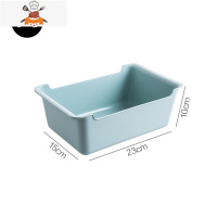桌面收纳盒客厅收纳筐卫生间浴室化妆品厨房橱柜杂物整理盒 敬平 蓝绿小号厨房收纳盒