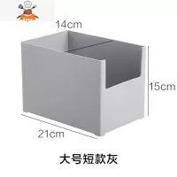橱柜收纳盒厨房用品整理置物架桌面调料架水槽下杂物收纳筐 敬平 灰色短款大号厨房收纳盒