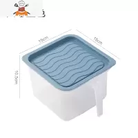 透明密封罐塑料带盖保鲜盒带手柄厨房五谷杂粮收纳盒食品储物盒 敬平 大号蓝色厨房收纳盒