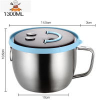 敬平不锈钢带盖饭盒上班族大容量男学生圆形专用便当餐盒饭缸食堂打饭