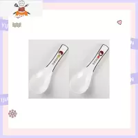 敬平亲子一家人创意陶瓷喝汤勺小调羹饭勺汤匙称呼个性网红家庭区分勺