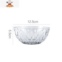 敬平透明玻璃碗家用水果沙拉碗单个学生泡面碗圆形创意耐热碗大号餐具