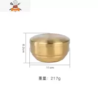 敬平韩式304双层不锈钢米饭碗带盖碗家用汤碗防烫儿童料理泡菜碗