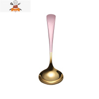 敬平304勺大号勺子儿童吃饭可爱不锈钢调羹创意短柄家用汤勺咖啡勺