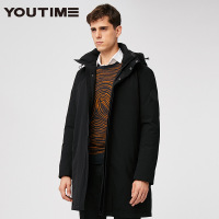 2019冬季新款羽绒服男中长款原创设计商务修身白鸭绒外货批发