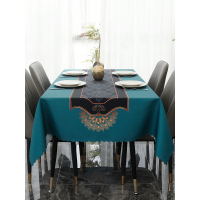 布艺桌布防水防污非免洗耐脏北欧轻奢餐桌布长方形茶几桌台布家用