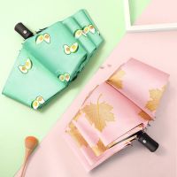 ins折叠全自动雨伞大号三折伞女学生可爱晴雨两用太阳伞防紫外线