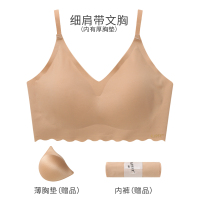 无钢圈胸罩小胸聚拢运动文胸套装