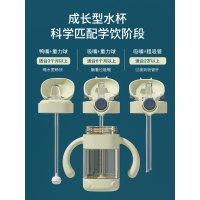 ppsu学饮杯儿童水杯奶瓶大宝宝吸管鸭嘴两用婴儿喝奶杯2岁1手柄式