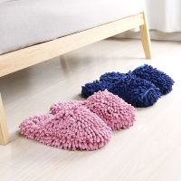 家用厨房地板清洁拖地鞋雪尼尔懒人脚拖把擦地拖鞋抹布一体可机洗