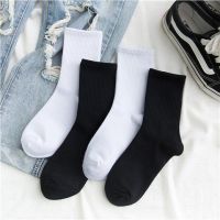 长筒百搭学生篮球运动吸汗男女黑白纯色韩版情侣中高筒袜子ins潮