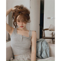 大码设计感小众外穿短款上衣春夏季胖mm内搭法式小吊带性感背心女