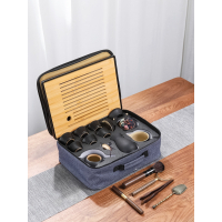 旅行小茶具套装功夫茶杯家用现代简约办公室泡茶壶便携式户外茶盘