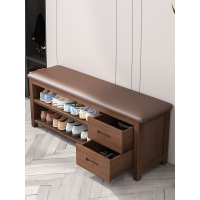 换鞋凳家用门口鞋柜软包坐垫一体收纳穿鞋凳轻奢进门可坐实木鞋架