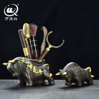 功夫茶具黑檀黄铜茶道六君子配件套装大全泡茶工具普洱针勺