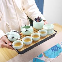 陶瓷功夫旅行茶具套装办公泡茶壶酒店功夫礼品户外家用茶杯便携包