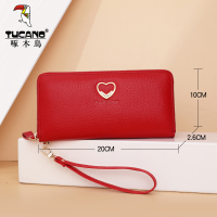 钱包女真皮2021新款女士时尚长款头层牛皮手拿包手机零钱包