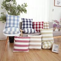 客厅沙发抱枕靠垫套床头大靠枕格子抱枕套不含芯办公室护腰靠背垫
