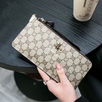 2021新款时尚手拿钱包女长款超薄皮夹简约卡包零钱手包气质钱夹子