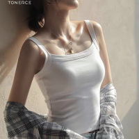 一体式文胸美背心内搭外穿露肚脐抹胸打底聚拢吊带上托运动内衣棉