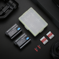 绿巨能佳能E6相机电池防潮收纳盒 索尼fz100松下BLC12/BLF19E尼康EL3E/EL5微单TF/SD内存卡盒/
