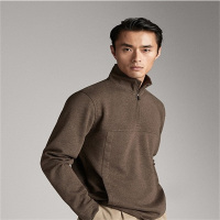 Pearl Diary男装 拉链设计棉质男士运动衫男士长袖上衣