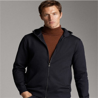 Pearl Diary男装 深色棉质连帽外套上衣