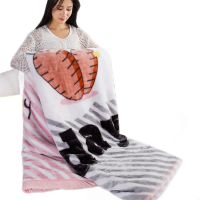 简夫人 双层加厚拉舍尔毛毯被珊瑚绒毯4-6斤冬季保暖盖毯加量水晶绒适用1.5/1.8/2.0床