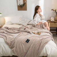 简夫人 双面牛奶绒加厚毯子秋冬季沙发绒毯办公室午睡毛毯披肩午睡单人毯子柔软舒适盖毯