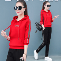 卫衣女套装女士运动服2020年春秋新品女装宽松韩版时尚大码女装胖mm休闲两件套中年妈妈装运动套装女