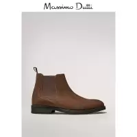 季中折扣 Massimo Dutti男鞋 弹性带设计绒面皮短靴百搭简约靴子 12002550709