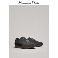 季中折扣 Massimo Dutti男鞋 灰色双面皮革运动鞋 16196022902