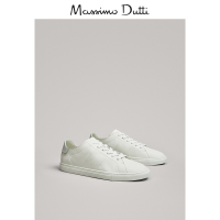 Massimo Dutti男鞋 新款白色真皮运动鞋男士时尚百搭小白鞋 12180550001