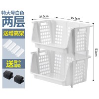 厨房蔬菜置物架放菜架水果收纳架用品家用大全儿童玩具零食整理筐|特大号2层白色送轮子+增高架