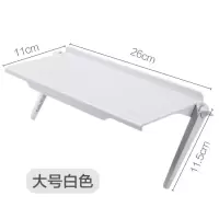 电视机置物架机顶盒整理支架子屏幕显示器顶部路由器收纳架|大号白色 1层