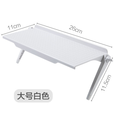 电视机置物架机顶盒整理支架子屏幕显示器顶部路由器收纳架|大号白色 1层