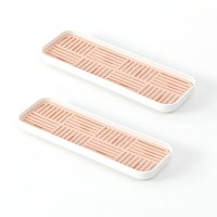 厨房置物架洗碗刷收纳盒海绵沥水架水槽篮水池放钢丝球神器抹布架|平放款小号粉橙同款2个装(实惠推荐?)