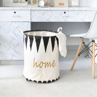 zakka棉麻杂物收纳桶 布艺折叠收纳脏衣篮 宿舍牛津布防水收纳筐