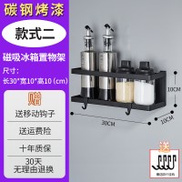 冰箱置物架厨房保鲜膜架子侧边收纳外侧面多功能磁吸壁挂式侧挂架|磁吸-黑色单层升级款