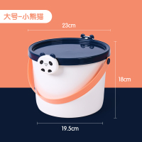 儿童玩具收纳桶宝宝可爱乐高积木整理箱子手提式卡通零食盒塑料筐|大号熊猫 两种规格可选择