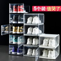 aj鞋盒宿舍加厚透明防尘整理箱鞋柜鞋子收纳神器球鞋抽屉式展示柜