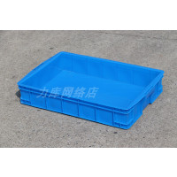 特大号加厚塑料箱子长方形周转箱工业筐收纳盒胶箱大筐子框匡胶框|外640*420*110mm 绿色